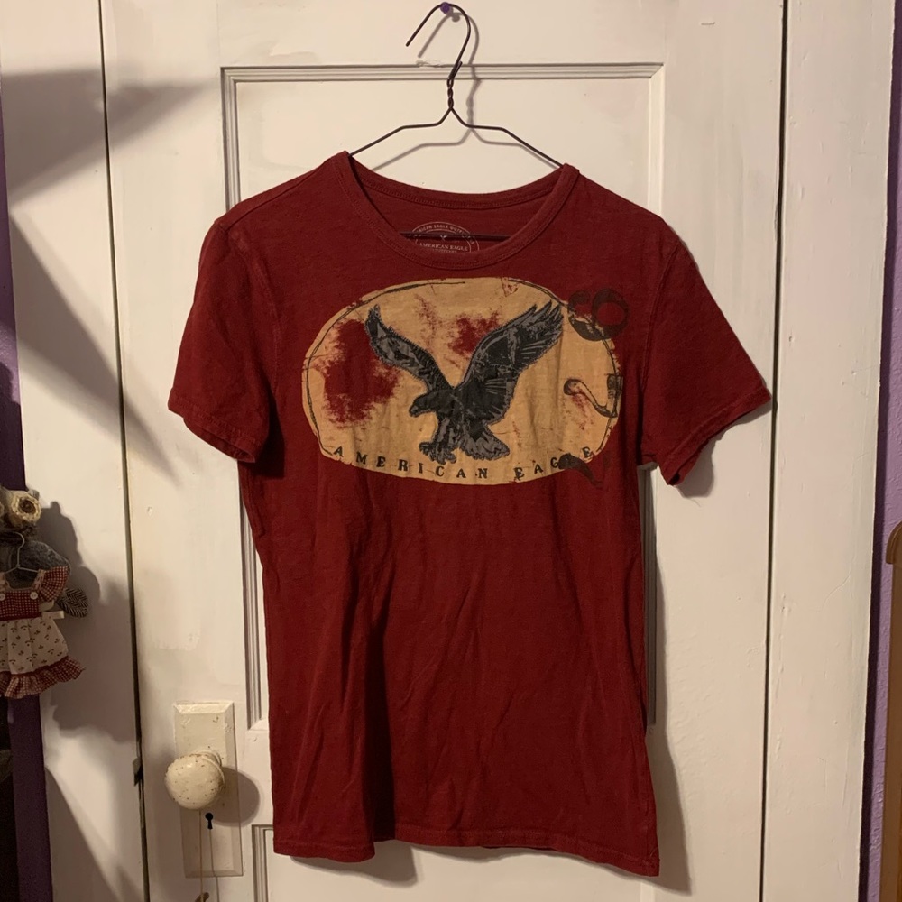 American Eagle Outfitters Red Logo Men’s Tee